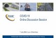 COVID-19 Online Discussion Session - PIARC