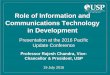 Role of Information and Communications Technology in 