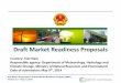 Draft Market Readiness Proposals