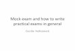 Mock exam and how to write exams in general