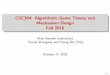 CSC304: Algorithmic Game Theory and Mechanism Design Fall 2016