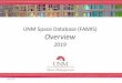 UNM Space Database (FAMIS) Overview