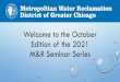 Welcome to the October Edition of the 2021 M&R Seminar Series