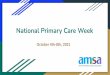 National Primary Care Week 2021