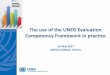 The use of the UNEG Evaluation Competency Framework in 