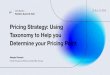 Determine your Pricing Point Taxonomy to Help you Pricing 