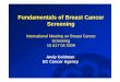 Fundamentals of Breast Cancer Screening