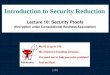 Lecture 10: Security Proofs