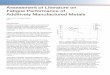 Assessment of Literature on Fatigue erformance of 