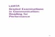 Graded Examinations in Communication: Reading for Performance