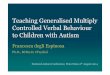 Teaching Generalised Multiply Controlled Verbal Behaviour 