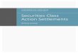 Securities Class Action Settlements 2019 Review and 