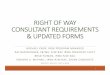RIGHT OF WAY CONSULTANT REQUIREMENTS UPDATED FORMS
