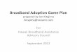 Broadband Adoption Game Plan - Hawaii