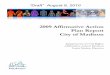 2009 Affirmative Action Plan Report City of Madison