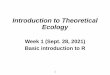 Introduction to Theoretical Ecology