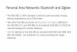 Personal Area Networks: Bluetooth and Zigbee