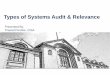Types of Systems Audit & Relevance