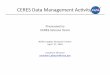 CERES Data Management Acvity
