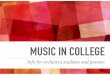 MUSIC IN COLLEGE