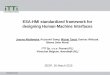 ESA-HMI standardized framework for designing Human-Machine 