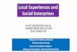 Local Experiences and Social Enterprises