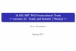 MIT PhD International Trade 17: Trade and Growth (Theory)