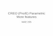 CREO (Pro/E) Parametric More features