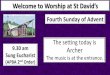 Welcome to Worship at St David’s