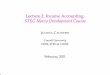 Lecture 2: Income Accounting. STEG Macro Development Course
