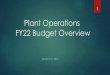 Plant Operations FY22 Budget Overview