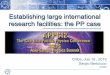 Establishing large international research facilities: the 