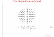 The Single-Electron Model