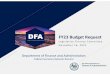 DFA FY23 Budget Request