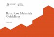Draft SPP 2-4 Basic Raw Materials Guidelines