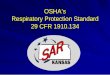 OSHA’s Respiratory Protection Standard 29 CFR 1910