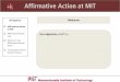 Affirmative Action at MIT