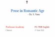 Prose in Romantic Age