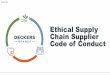 Ethical Supply Chain Supplier Code of Conduct - Deckers Brands