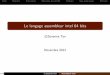 Le langage assembleur intel 64 bits - LACL