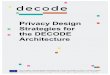 Privacy Design Strategies for the DECODE Architecture