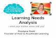 Learning Needs Analysis