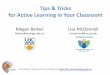 Tips & Tricks for Active Learning in Your Classroom