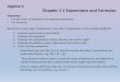 Algebra II Chapter 1.1 Expressions and Formulas