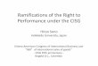 Ramifications of Right to Performance under the CISG