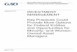 GAO-17-726, INVESTMENT MANAGEMENT: Key Practices Could 