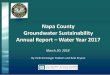Napa County Groundwater Sustainability Annual Report 