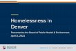 Homelessness in Denver