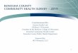 KENOSHA COUNTY COMMUNITY HEALTH SURVEY 2019