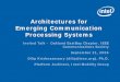 Architectures for Emerging Communication Processing Systems